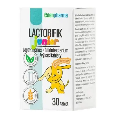 Edenpharma Lactobifík Junior příchuť pomeranč tbl.30