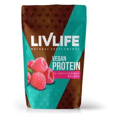 LIVLIFE Vegan Protein s lyofilizovan.malinou 245g