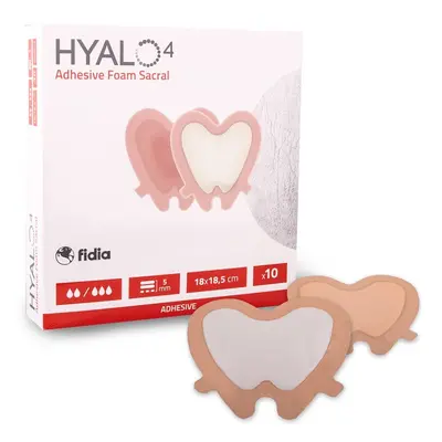 HYALO4 SILICONE ADHESIVE BORDER FOAM DRESSING - SACRAL SILIKONOVÉ ADHEZIVNÍ PĚNOVÉ KRYTÍ S LEPIV