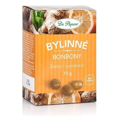 Dr.Popov Bonbony Zázvor-pomeranč 70g