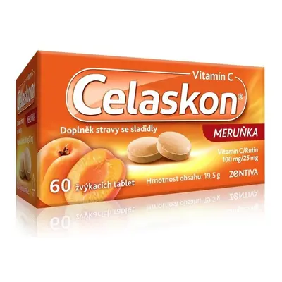 Celaskon meruňka 100mg 60 žvýkacích tablet