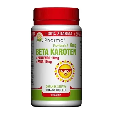 Beta Karoten 6mg+Pantenol 10mg+PABA10mg tob.100+30