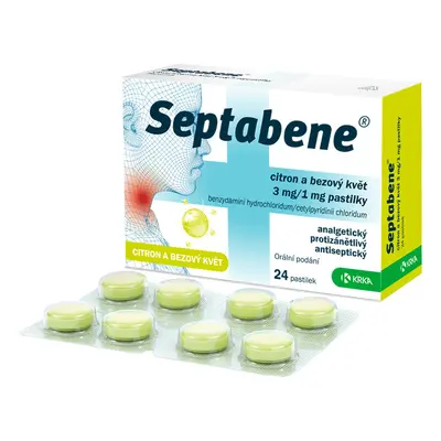 SEPTABENE CITRON A BEZOVÝ KVĚT 3MG/1MG PAS 24