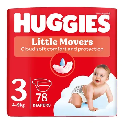 HUGGIES Little Movers 3 4-9kg 78ks