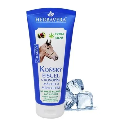 Koňský eisgel konopí-máta-mentol HERBAVERA 200ml