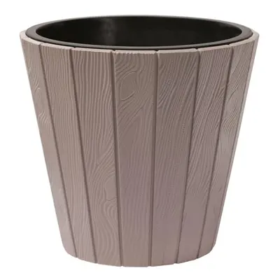 PRO Květináč WOODE + vklad mocca 48,8 cm