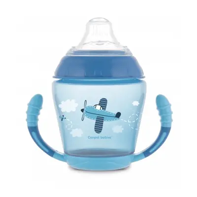 Canpol babies Nevylévací hrneček se silikonovým pítkem 230ml TOYS modrý