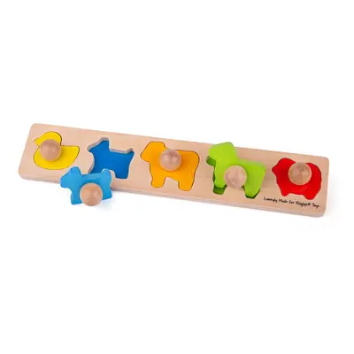 Bigjigs Toys Dřevěné vkládací puzzle zvířata