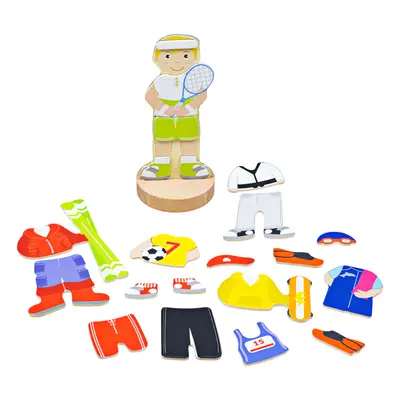 Bigjigs Toys Magnetické oblékací puzzle - Sportovní aktivity