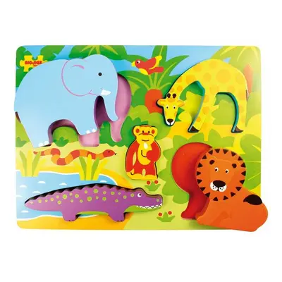 Bigjigs Toys Dřevěné vkládací puzzle - Safari