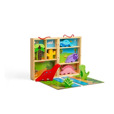 Bigjigs Toys Krabička na hraní - Dinosauři