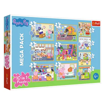 MR Dětské puzzle 10 v 1 - Prasátko Peppa