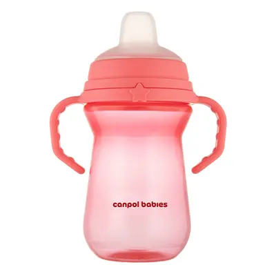 Canpol babies Hrneček se silikonovým pítkem FirstCup 250ml růžový