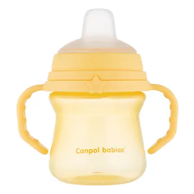 Canpol babies Hrneček se silikonovým pítkem FirstCup 150ml žlutý