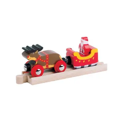 Bigjigs Rail Dřevěné santovo spřežení + kolej