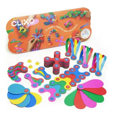 4L CLIXO: Magnetické bloky SUPER RAINBOW, 60 ks