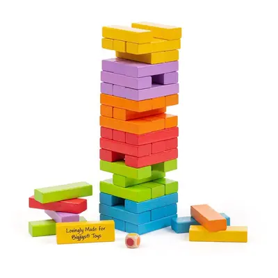 Bigjigs Toys Dřevěná barevná Jenga