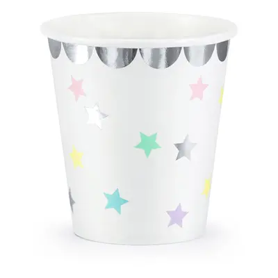 PCo Papírové kelímky - motiv Unicorn Stars, 180 ml, 6ks