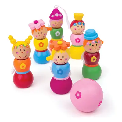 Bigjigs Toys Dřevěné kuželky - Víly