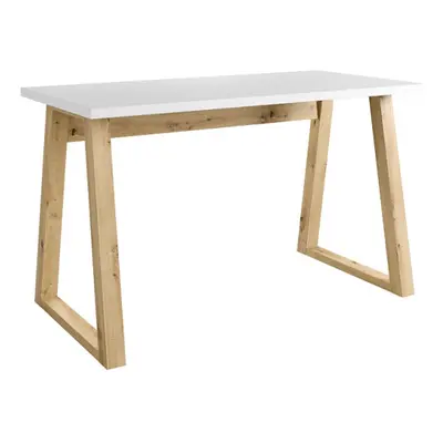 Mdx Kancelářský stůl LOFT FIGATE, 130 cm Bílá/Dub Artisan