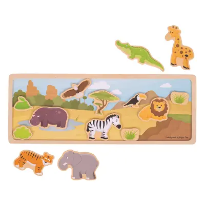 Bigjigs Toys Magnetické puzzle - Safari