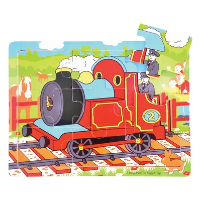 Bigjigs Toys Dřevěné puzzle - Vlak 9 dílků