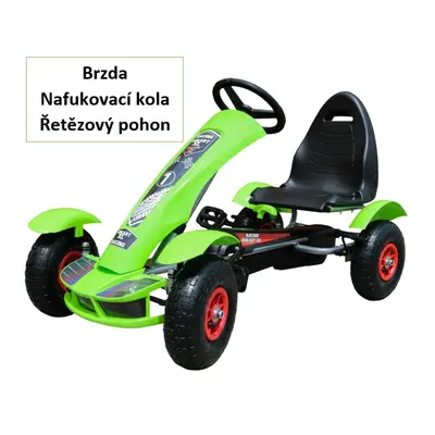 Mamido Dětská šlapací motokára formule 01 zelená