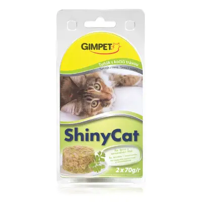 Lahodná masová kapsička ShinyCat tuňák+koč.tráva (2x70g) 090603