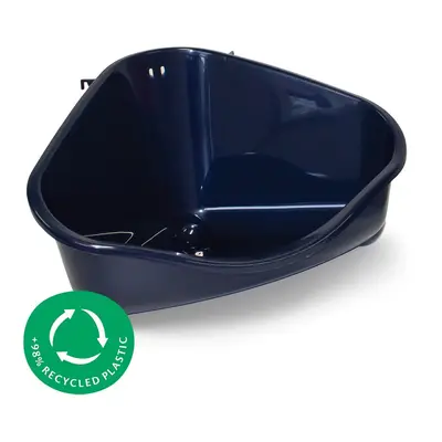 Pets Corner Tray L, Rohová toaleta pro hlodavce 49cm, tm.modrý