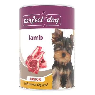 Konzerva pro štěňata Perfect Dog Junior Lamb (jehněčí), 400g