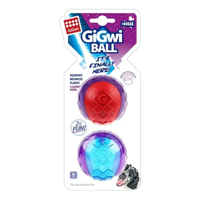 GiGwi art. 6410 Ball míček M, 2ks/ karta, pískající