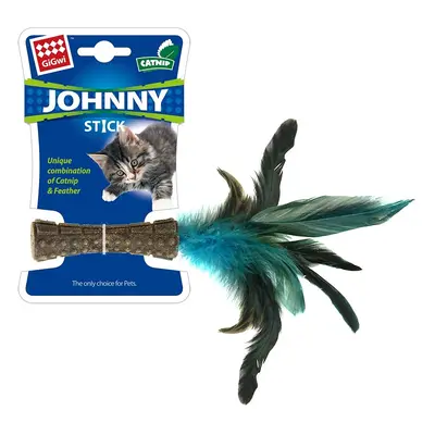 GiGwi Johnny Stick Catnip s modrými peříčky