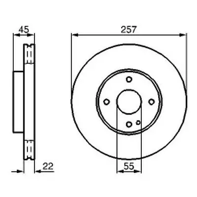 Brzdové kotouče 256 mm Mazda MX-3 (EC) - BOSCH