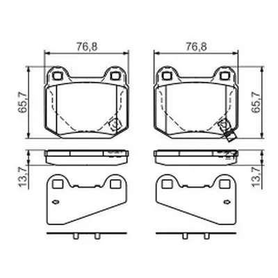 Brzdové destičky 76,8mm Subaru BRZ - Bosch