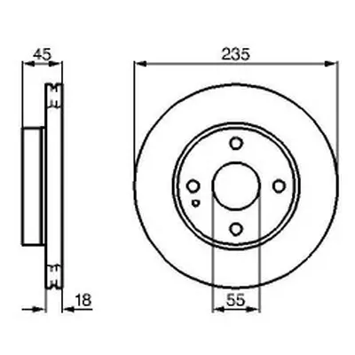 Brzdové kotouče 235 mm Mazda 323 C V (BA) - BOSCH