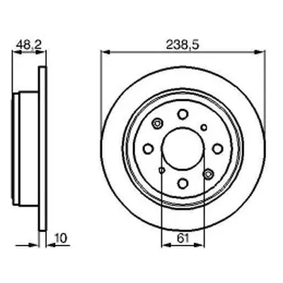 Brzdové kotouče 238 mm Honda PRELUDE III (BA) - BOSCH