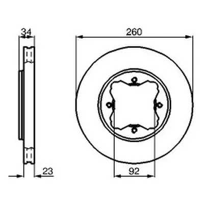 Brzdové kotouče 260 mm Honda ACCORD V (CE, CF_, CD) - BOSCH