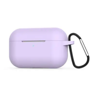 Silikonové pouzdro pro Airpods Pro s karabinou - Světle fialová