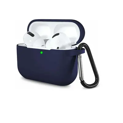 Silikonové pouzdro pro Airpods 3 s karabinou - Tmavě modrá