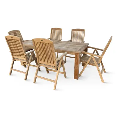 Zahradní nábytek America teak set 1+6