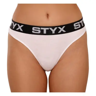 Dámská tanga Styx sportovní guma bílá (IT1061)