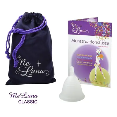 Menstruační kalíšek Me Luna Classic S Shorty se stopkou čirá (MELU101)