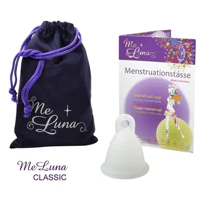 Menstruační kalíšek Me Luna Classic M Shorty s očkem čirá (MELU110)