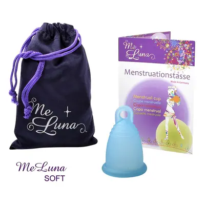 Menstruační kalíšek Me Luna Soft S s očkem tyrkysová (MELU012)