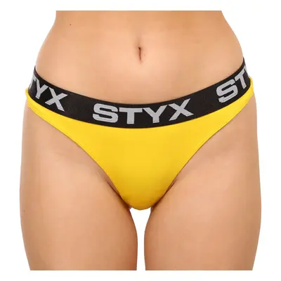 Dámská tanga Styx sportovní guma žlutá (IT1068)