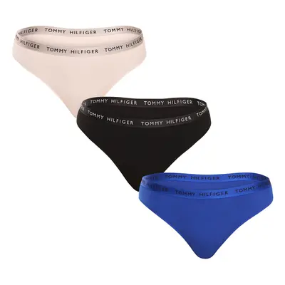 3PACK dámská tanga Tommy Hilfiger vícebarevná (UW0UW04889 0R1)