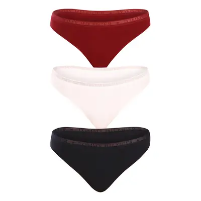 3PACK dámská tanga Tommy Hilfiger vícebarevná (UW0UW04890 0U4)