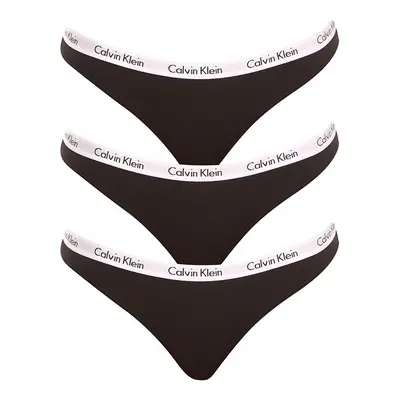 3PACK dámské kalhotky Calvin Klein černé (QD3588E-001)