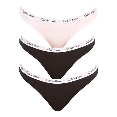 3PACK dámské kalhotky Calvin Klein vícebarevné (QD3588E-WZB)