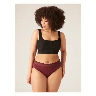 Menstruační kalhotky Modibodi Sensual Hi-Waist Bikini Heavy-Overnight Merlot Red (MODI4040MR)